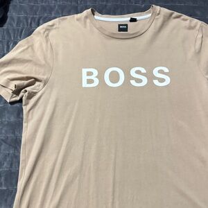 Boss Men's Beige Short Sleeve Tee